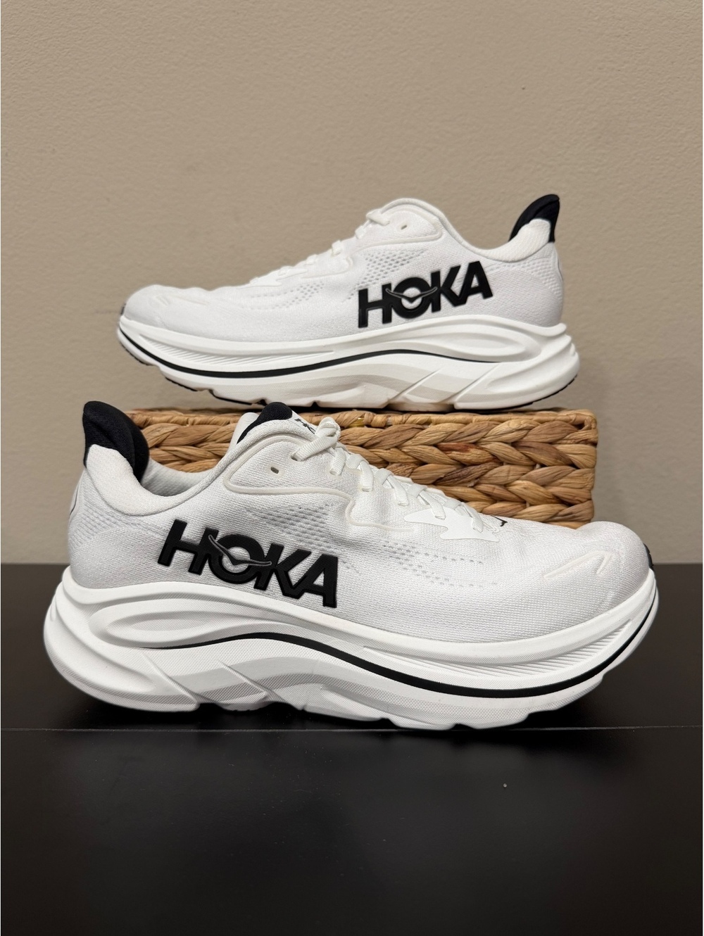 Size 11 - Hoka Clifton 10 “White Black”